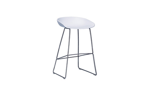 About A Stool AAS38 White/White 65cm (238201)