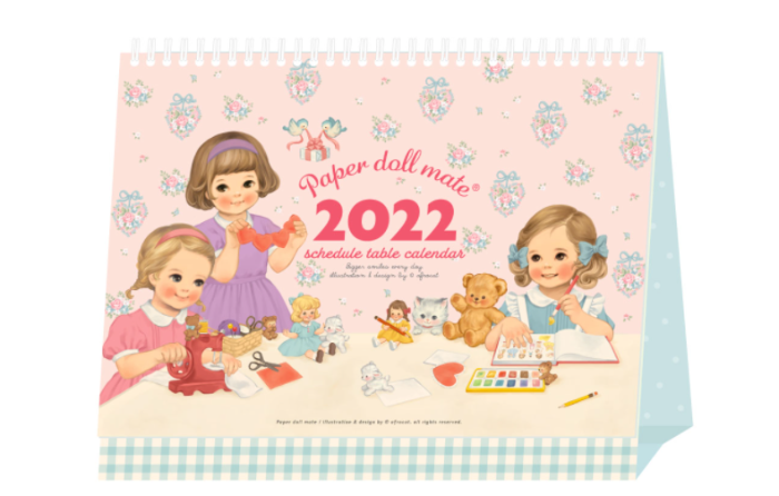 paper doll mate schedule table calendar 2022 페이퍼돌메이트 스케쥴 테이블 캘린더 L 2022