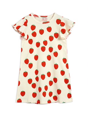 Strawberry aop wing dress - Offwhite