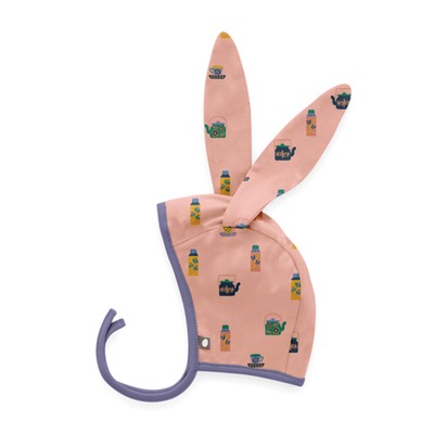[균일가] OEUF 21SS bunny bonnet / 버니 보닛 (mellow rose)