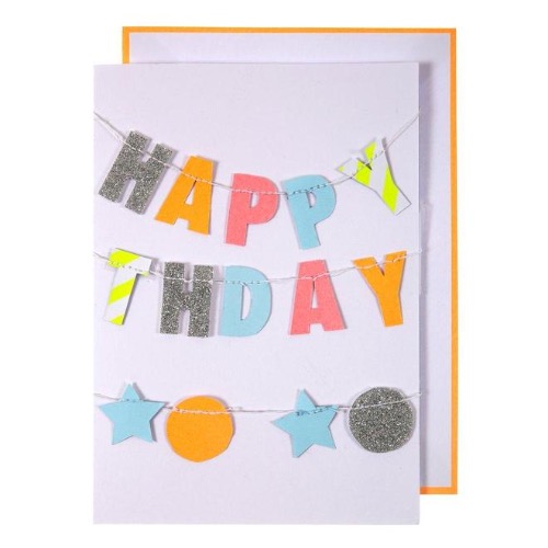 [MeriMeri]메리메리 / Neon Birthday Garland Card