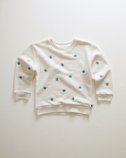 우프 22SS sweatshirt (gardenia clover print)